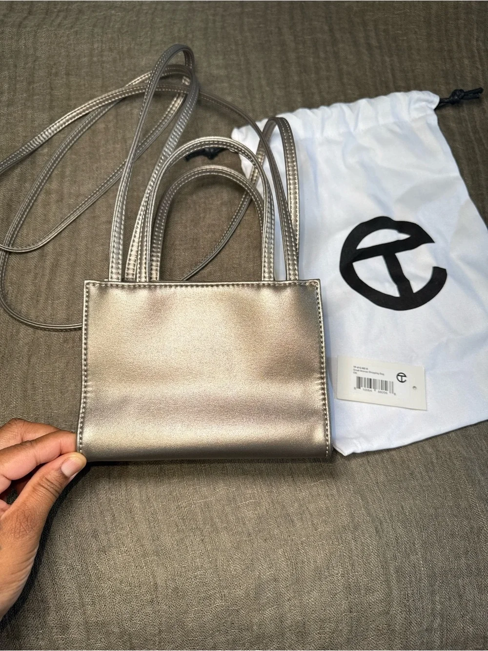 Telfar Small Bronze Shopping Bag - Picture 2 of 3